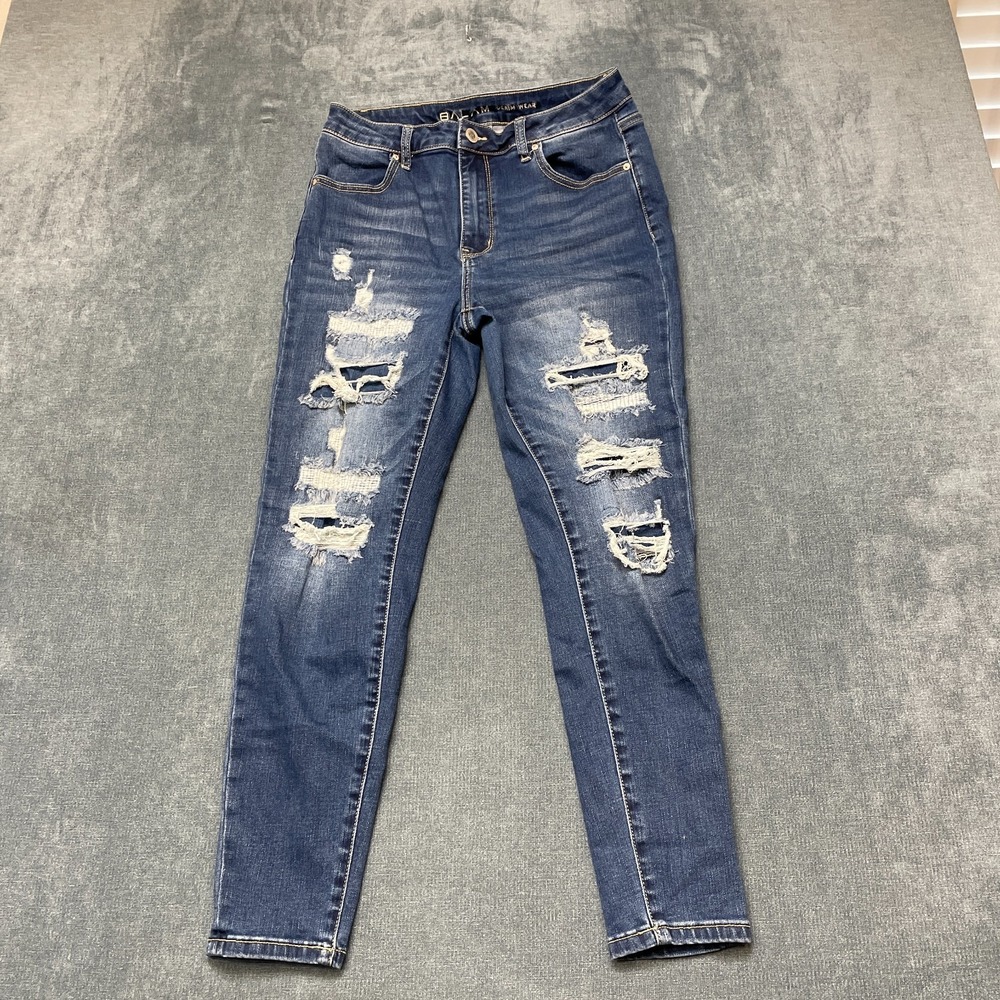 Balam Denim Wear Skinny Jeans Womens 13 Blue Denim Mid Rise Medium Wash Pockets